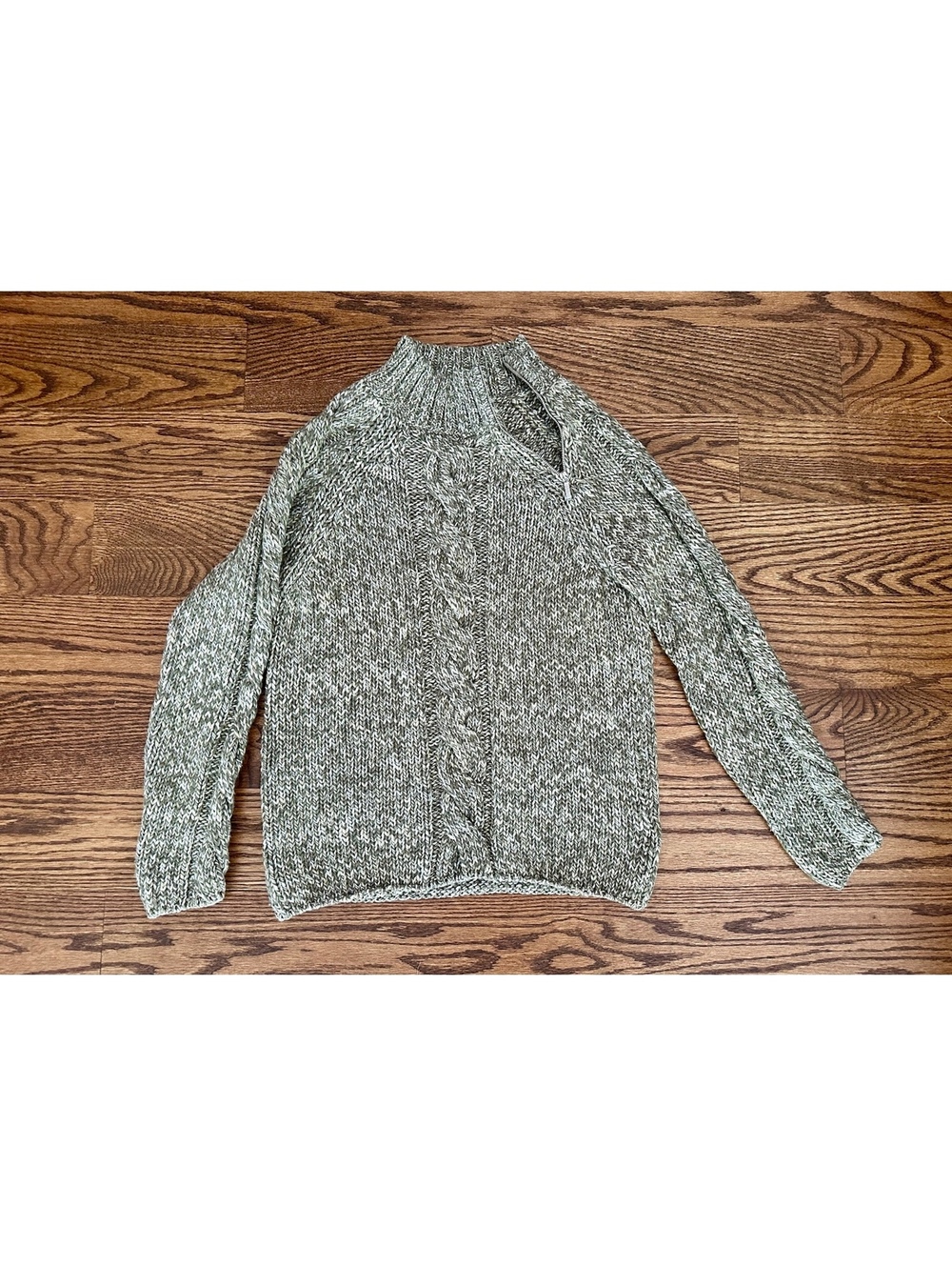 Marciano by Guess Merino Wool-Blend Asymmetric Zipper High-Neck Sweater Size XL